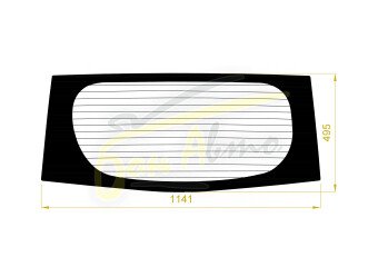 Стекло заднее с обогревом SUBARU STELLA 2011-2014 (LA100) молдинг, 
Бренд: BENSON Тонированное
