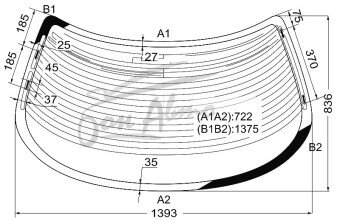 Стекло заднее с обогревом TOYOTA MARK II 1992-1996 (RX90) 
Бренд: BENSON