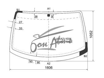 Стекло лобовое HYUNDAI H200 1997-2007 (A1) 
Бренд: BSG с зеленой полосой