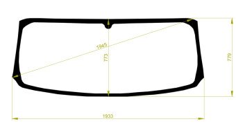 Стекло лобовое HINO 300 2007- (#U400) 1933*779 
Бренд: BENSON