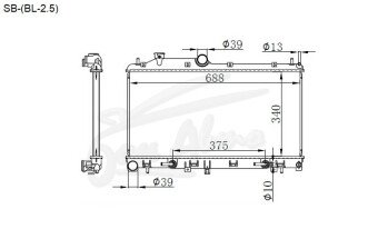 Радиатор SUBARU OUTBACK 2009-2014 (BR) (EJ25) 
Бренд: TONGSHI PL16AT