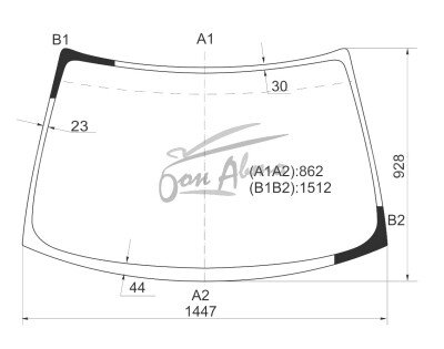 Стекло лобовое MITSUBISHI CHARIOT 1991-1994 (N43W) 
Бренд: BSG с зеленой полосой