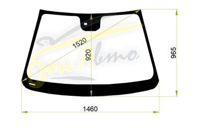 Стекло лобовое CHEVROLET CRUZE 2008-2016 (J300-LHD) место под датчик дождя 
Бренд: ZDG с серой полосой