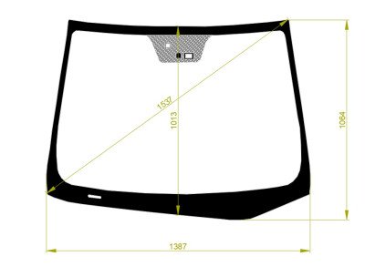 Стекло лобовое HYUNDAI I 30 2012- (GD-LHD) место под датчик дождя, место под датчик влажности, 
Бренд: BENSON с синей полосой