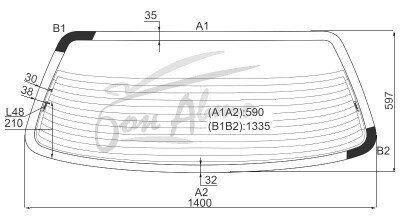Стекло заднее с обогревом NISSAN PULSAR 1990-1995 (#N14) 
Бренд: NISSAN