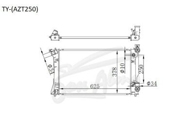 Радиатор TOYOTA AVENSIS 2003-2009 (AZT250) (1-2AZ) 
Бренд: TONGSHI PL16AT