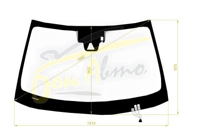 Стекло лобовое LEXUS ES 2012-2018 (GSV60-LHD-2015 glass roof) обогрев щеток, место под 1 камеру, место под датчик дождя, 
Бренд: BENSON