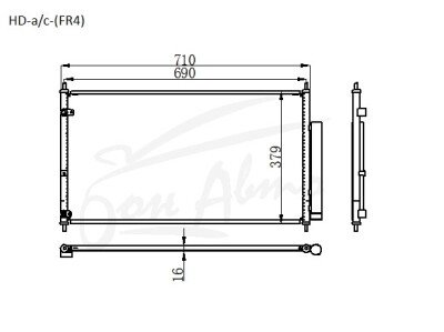 Радиатор кондиционера HONDA JADE 2015- (FR4)(гибрид) 
Бренд: TONGSHI AL16