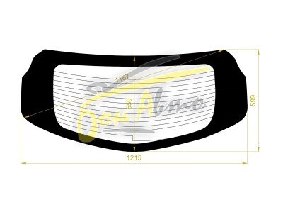 Стекло заднее с обогревом MAZDA 2 2014- (DJ3-5) 
Бренд: BENSON