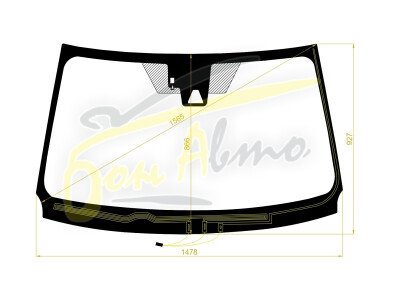 Стекло лобовое TOYOTA HARRIER 2013-2020 (XU60-RHD-2017) обогрев щеток, место под 1 камеру, место под датчик дождя, 
Бренд: BENSON с синей полосой