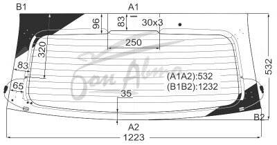Стекло заднее с обогревом TOYOTA OPA 2000-2005 (ACT10) 1 отверстие 
Бренд: ZDG