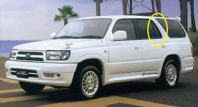 Стекло боковое TOYOTA HILUX SURF 1995-2002 N180 RQ/LH 
Бренд: BSG Тонированное