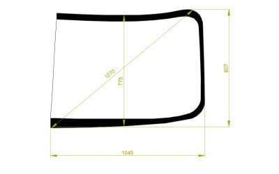 Стекло лобовое FREIGHTLINER CASCADIA 2008- (R-1045*807*1270) 
Бренд: BSG с зеленой полосой