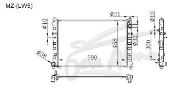 Радиатор MAZDA MPV 1999-2006 (LW5) (GY,AJ) 
Бренд: TONGSHI PL26AT