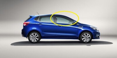 Стекло боковое KIA RIO 2011-2016 (QB -RUS-5d h/b) FD/RH фурнитура, 
Бренд: BENSON