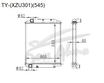 Радиатор TOYOTA TOYOACE 2000- (XZU301)(545) (S05D) 
Бренд: TONGSHI PL48MT