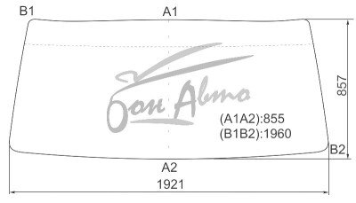 Стекло лобовое MITSUBISHI FUSO FIGHTER 1992- (FK60-std-1921*857*1960) 
Бренд: КДМ с серой полосой