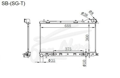 Радиатор SUBARU FORESTER 2002-2008 (SG) (EJ20-T) 
Бренд: TONGSHI PL26AT