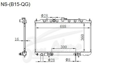 Радиатор NISSAN AD 1999-2006 (Y11) (QG13-18) 
Бренд: TONGSHI PL16AT