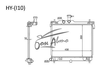 Радиатор HYUNDAI i 10 2007- (PA) (gas 1.1-1.2) 
Бренд: TONGSHI PL16AT