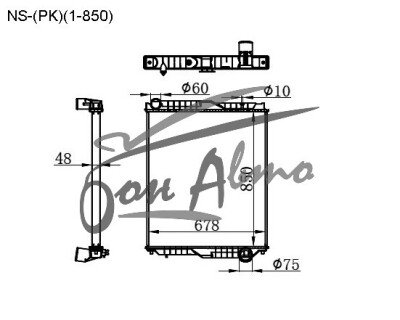 Радиатор NISSAN DIESEL 1998- (CK631.CV63.CW63.)(PK520(1-850) (RH10.RH10E) 
Бренд: TONGSHI PL48MT