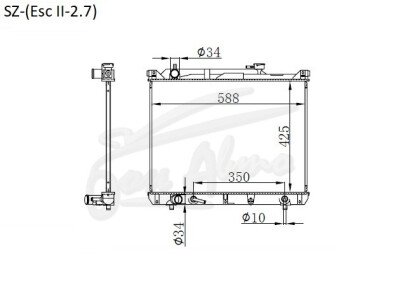 Радиатор SUZUKI VITARA 1997-2005 (TX92) (H27) 
Бренд: TONGSHI PL16AT