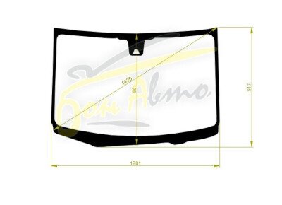 Стекло лобовое SUBARU STELLA 2014-2023 (LA150-RHD) место под 1 камеру 
Бренд: ZDG с синей полосой