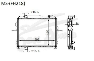 Радиатор MITSUBISHI FUSO FIGHTER 1992- (FH218,FH228)(1995) (6D16,6D17) 
Бренд: TONGSHI PL48MT