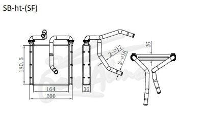 Радиатор отопителя SUBARU LEGACY 1998-2003 (BE,BH) 
Бренд: TONGSHI AL26