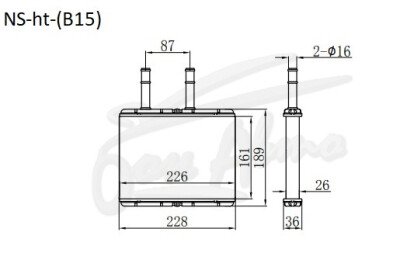 Радиатор отопителя NISSAN ALMERA 2000-2006 (N16) 
Бренд: TONGSHI AL26
