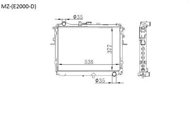 Радиатор NISSAN VANETTE 1999-2011 (SK)(dies) (RF) 
Бренд: TONGSHI AL32MT