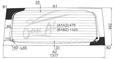 Стекло заднее с обогревом SCION XB 2004-2006 (NCP30) 
Бренд: BSG