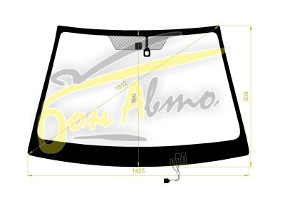 Стекло лобовое TOYOTA ALLION 2001-2007 (AZT240-зерк) обогрев щеток, место под датчик дождя, 
Бренд: ZDG