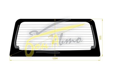 Стекло заднее с обогревом TOYOTA CALDINA 1997-2002 (AT211) 1 отверстие 
Бренд: BENSON Тонированное