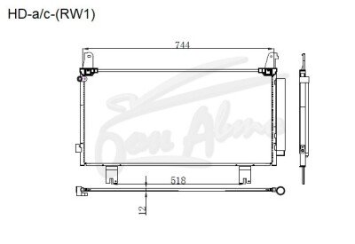 Радиатор кондиционера HONDA CR-V 2017- (RW1) 
Бренд: TONGSHI AL12