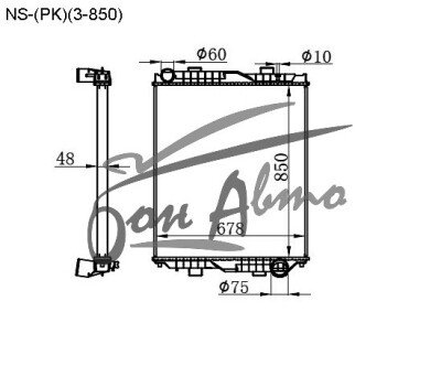 Радиатор NISSAN DIESEL 1998- (CK55.CG55.CD55.CD48)(PK520(3-850) (GE13.RH8) 
Бренд: TONGSHI PL48MT