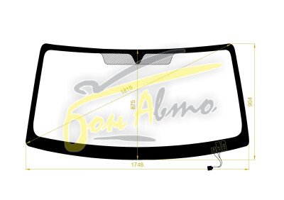 Стекло лобовое NISSAN INTERSTAR 2002-2010 () обогрев щеток 
Бренд: КМК с синей полосой