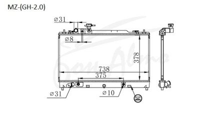 Радиатор MAZDA 6 2007-2012 (GH)(4d sed) (LF) 
Бренд: TONGSHI PL16AT