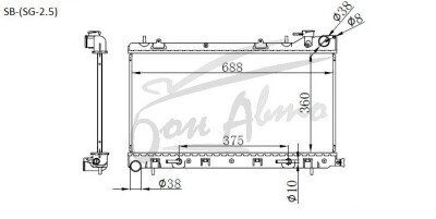 Радиатор SUBARU FORESTER 2002-2008 (SG) (EJ25,EJ25-T) 
Бренд: TONGSHI PL16AT