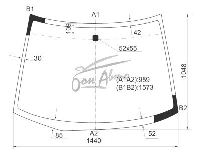 Стекло лобовое MITSUBISHI SPACE WAGON 1997-2003 (N84W-RHD) 
Бренд: BSG с зеленой полосой