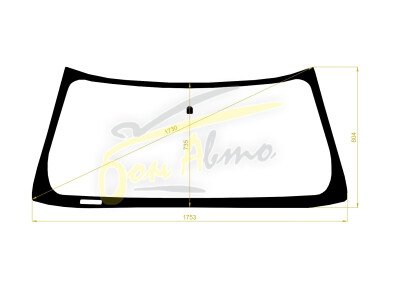 Стекло лобовое CHEVROLET AVALANCHE 2003- (GMT800) молдинг, 
Бренд: ZDG с синей полосой