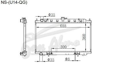 Радиатор NISSAN BLUEBIRD 1996-2001 (U14) (QG) 
Бренд: TONGSHI PL16AT