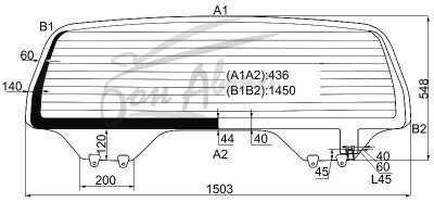 Стекло заднее с обогревом TOYOTA TUNDRA 2006- (GSK50-опускное) 
Бренд: BENSON Тонированное