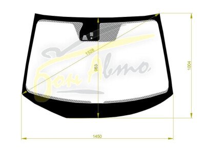 Стекло лобовое HONDA ACCORD 2013-2019 (CR7-RHD-2015) место под 1 камеру, место под датчик дождя, 
Бренд: BENSON с синей полосой