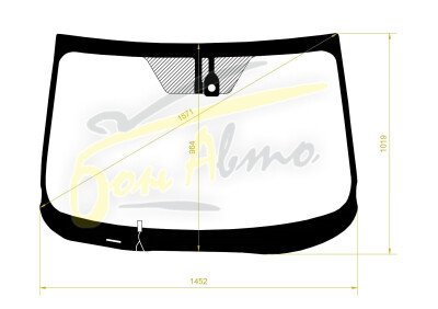 Стекло лобовое HONDA CR-V 2017-2023 (RW1-LHD) обогрев щеток, место под датчик дождя, 
Бренд: КМК с синей полосой