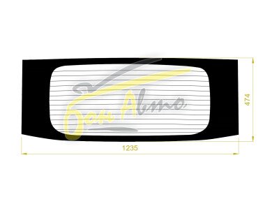 Стекло заднее с обогревом TOYOTA TANK 2016- (M900A/M910A) молдинг, 
Бренд: BENSON Тонированное