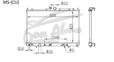 Радиатор MITSUBISHI AIRTREK 2001-2008 (CU2-5W) (4G63,4G64,4G69,4G63T) 
Бренд: TONGSHI PL16AT