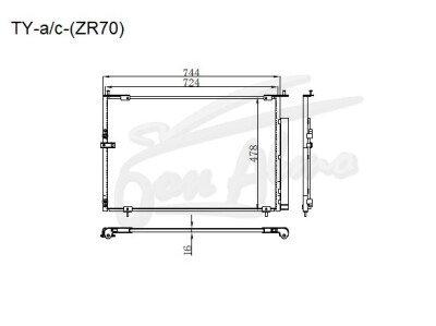 Радиатор кондиционера TOYOTA VOXY 2007-2013 (ZR70) 
Бренд: TONGSHI AL16