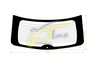 Стекло заднее с обогревом MAZDA CX-7 2006-2012 (ER) 1 отверстие 
Бренд: BSG Тонированное