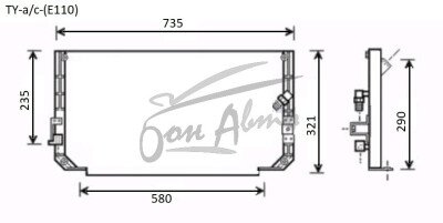 Радиатор кондиционера TOYOTA COROLLA 1995-2000 (AE110) 
Бренд: TONGSHI AL16
